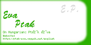 eva ptak business card